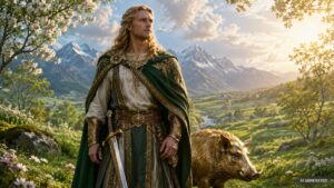 Freyr war der  nordische Gott des Frühlings, der Ernte und des Friedens