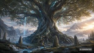 Weltenbaum Yggdrasil in der nordischen Mythologie